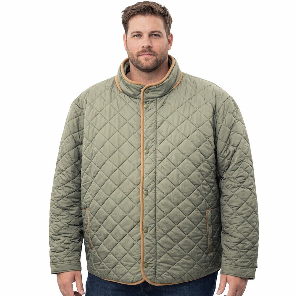 FX Fusion Quilted Jacket Size XXL Olive Green‎ Lightweight Snap Utility Coat